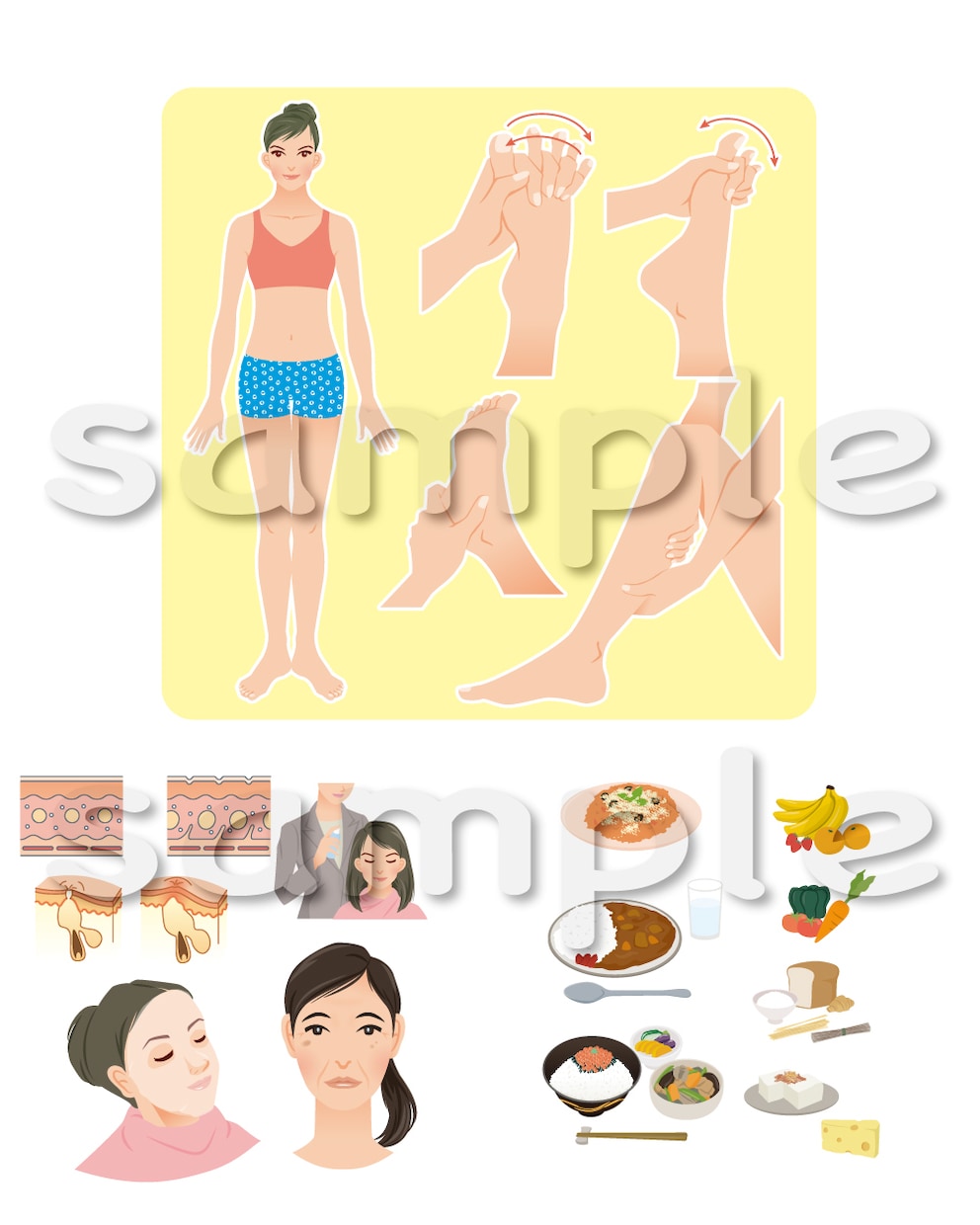 美容・健康に関するイラストを描きます 文章では伝えきれないコトをイラストで伝えます。 イメージ2