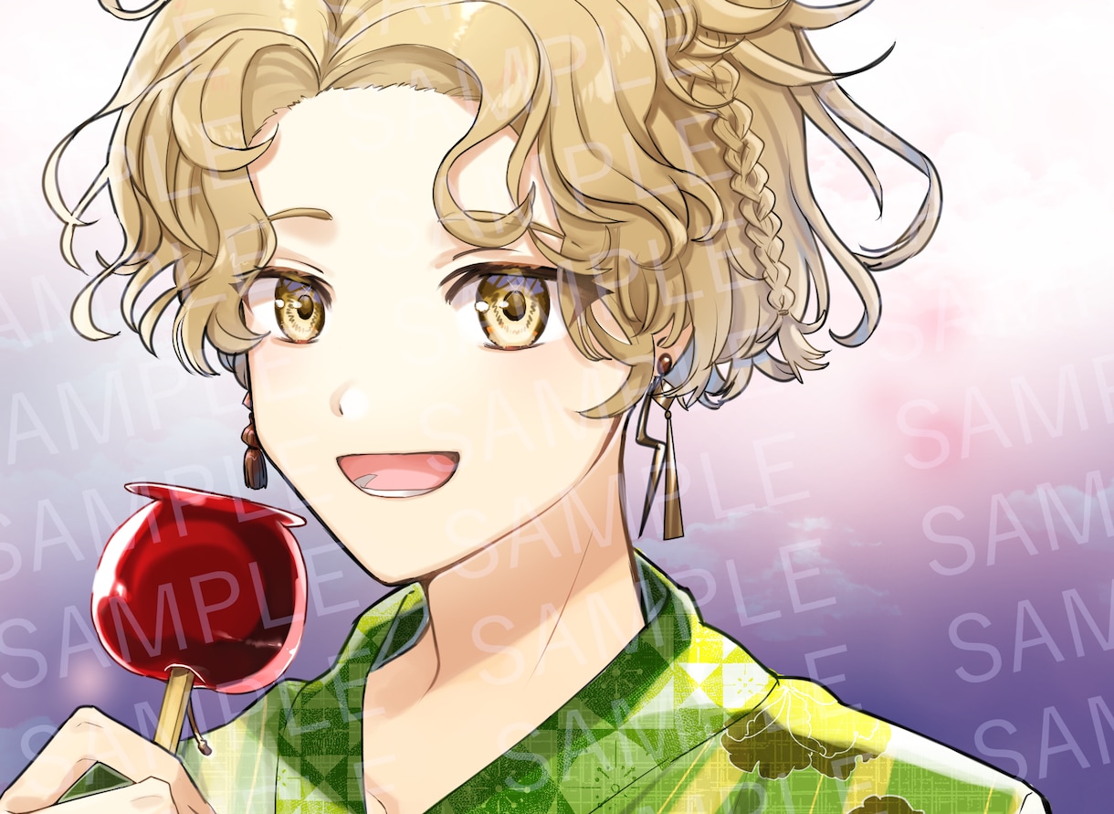 ＳＮＳで使用出来るアイコンイラストを承ります ＳＮＳやその他アイコンサイズのイラストを作成します イメージ2