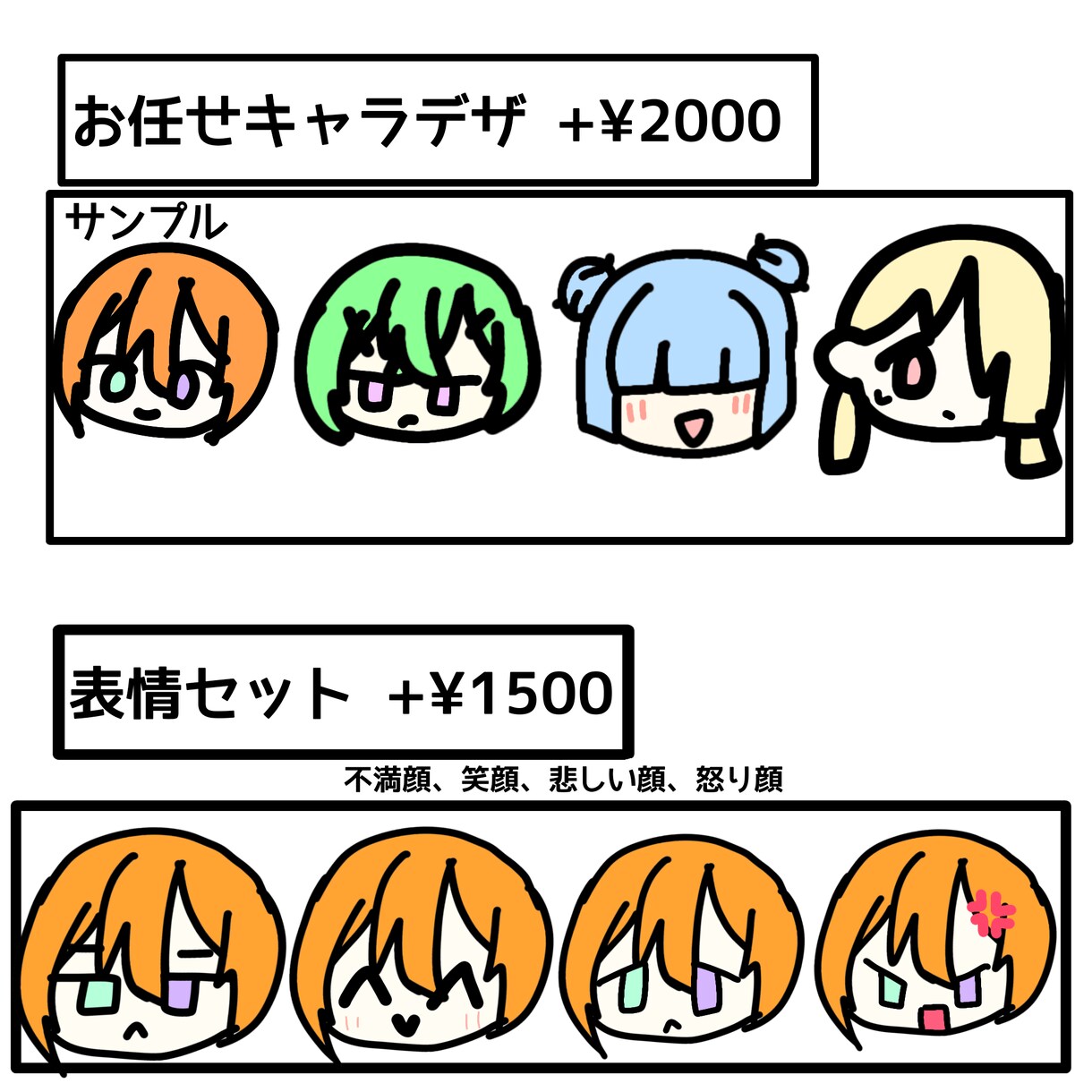 顔だけイラスト描きます 安くて、早くて、最高の仕上がりにします！ イメージ2