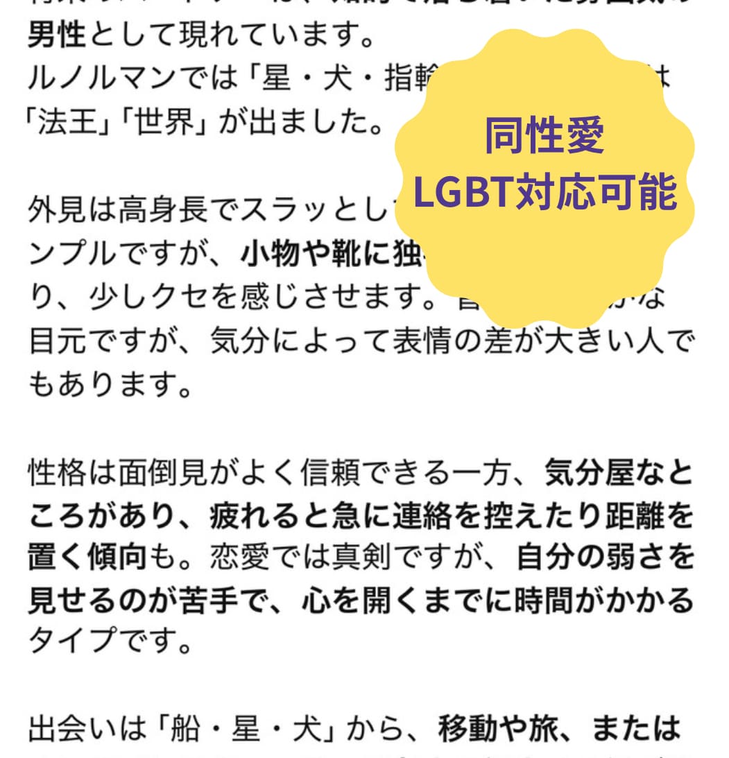 簡易版・貴方の運命の人の特徴を教えます 「お試しで体験したい」方に向けた簡易版です ※LGBTQ対応 イメージ3