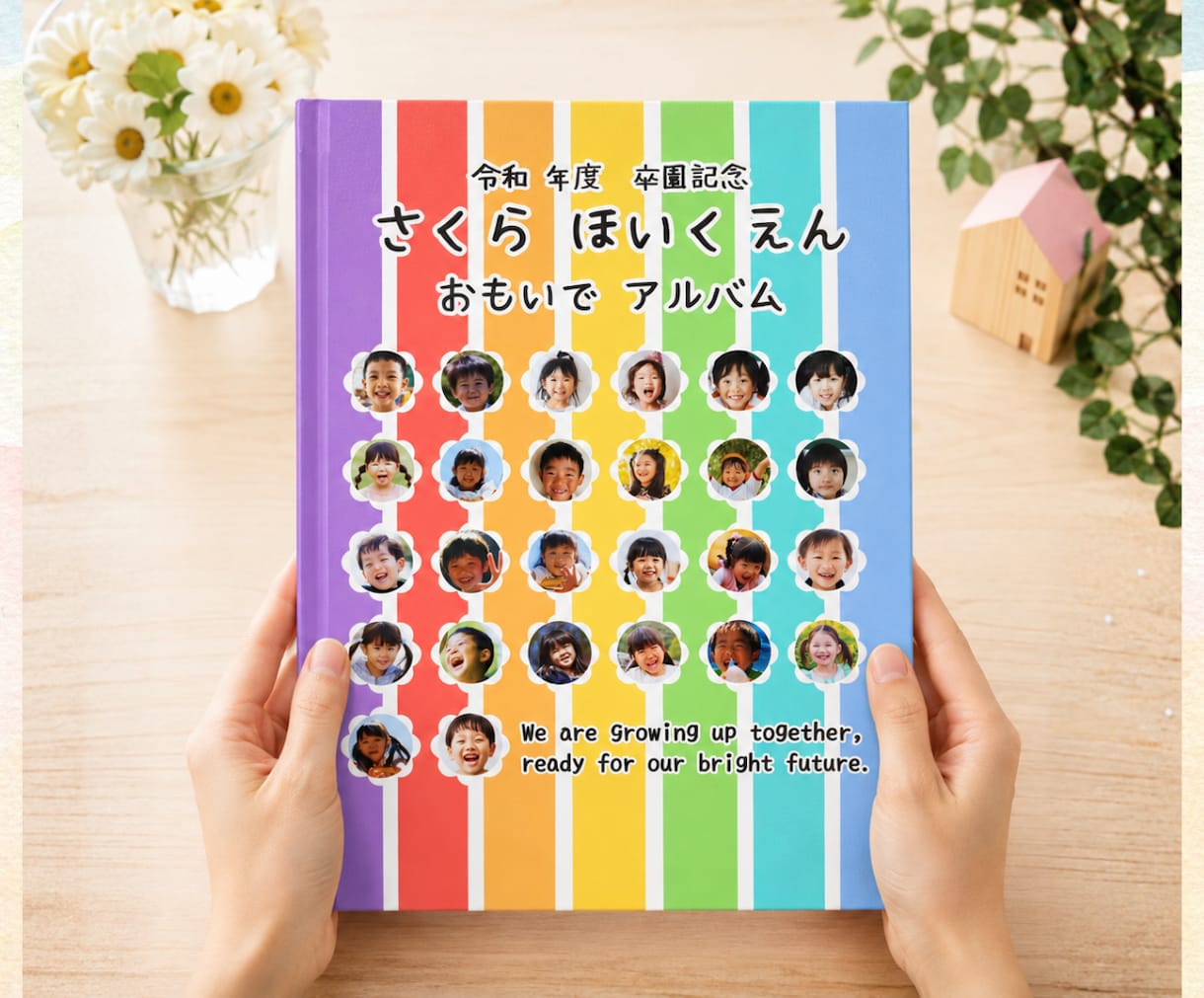 卒園アルバムの表紙を作ります 顔写真を送るだけ！お好きなデザインをお選びください！ イメージ3