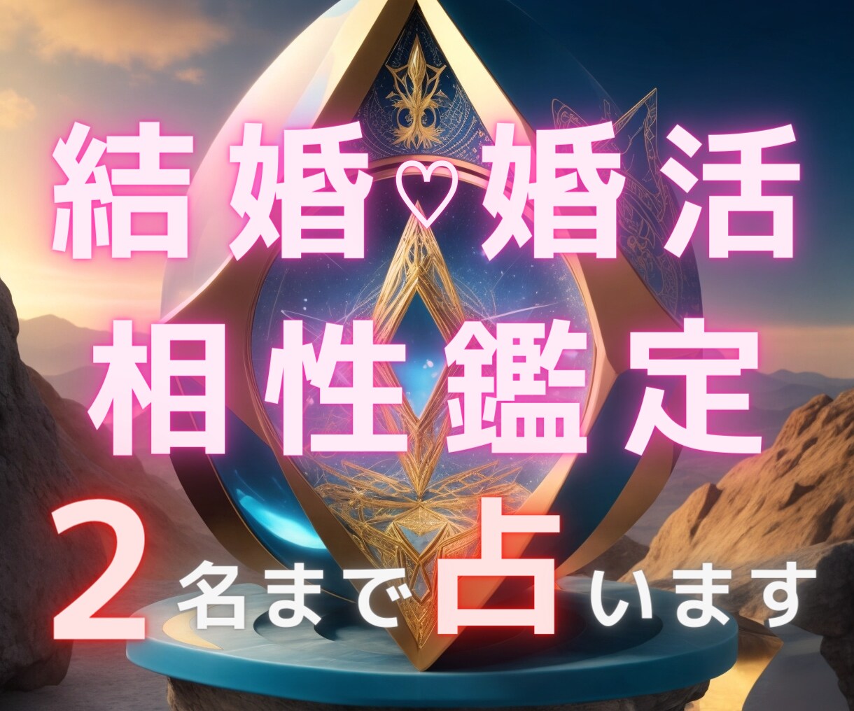 結婚相性鑑定｜この人を選んで良い？2名まで占います 2000文字以上｜結婚・婚活・お見合いお相手を迷っている方へ イメージ1