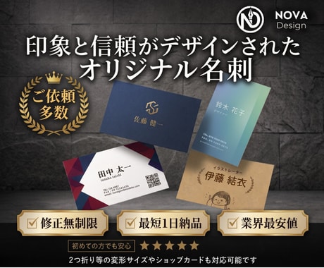 渡した相手の記憶に残る名刺をデザインします 修正無制限・最短1日納品・業界最安値！ イメージ1