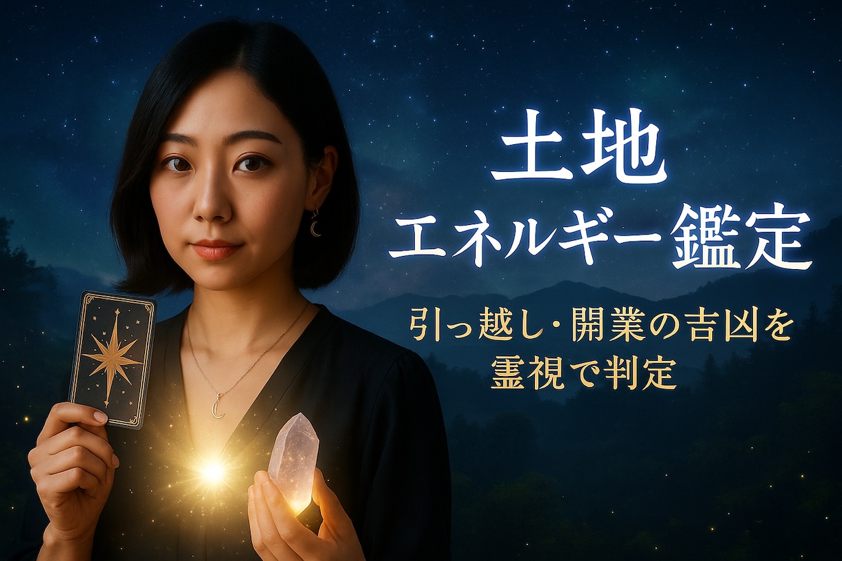 土地・引越し迷子へ運気が底を抜ける波動鑑定します 引越し新築で失敗したくない方後悔しない選び方をお伝えします イメージ1