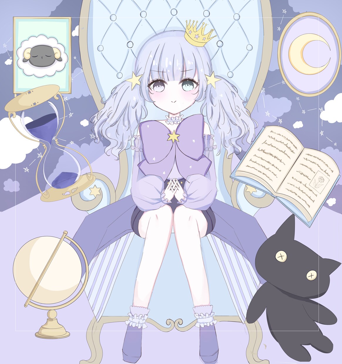 キラキラ可愛い女の子イラスト作成します アイコンやヘッダー、動画の挿絵や広告などにいかがでしょうか！ イメージ4