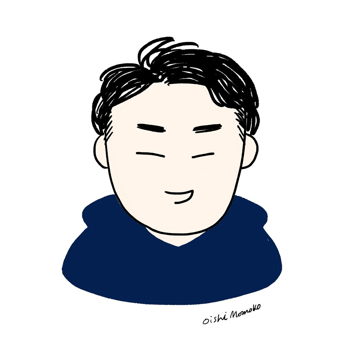 アイコンに使える似顔絵描きます 素朴で肩の力がぬけた顔になります。 イメージ3