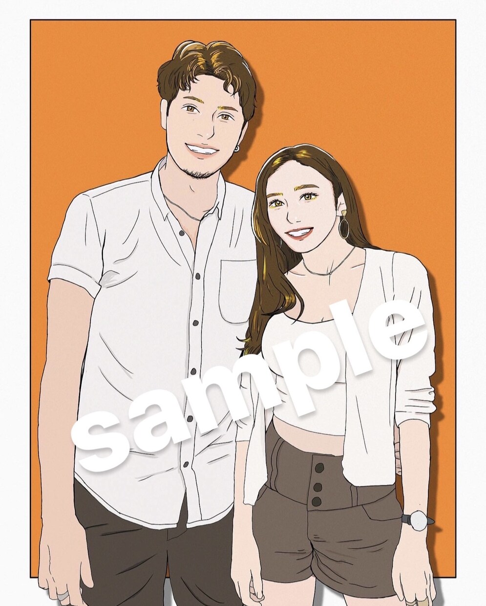 似ていてお洒落！ポスターのような似顔絵お描きします SNSアイコンやプレゼントにも◎雰囲気のある似顔絵イラスト イメージ10
