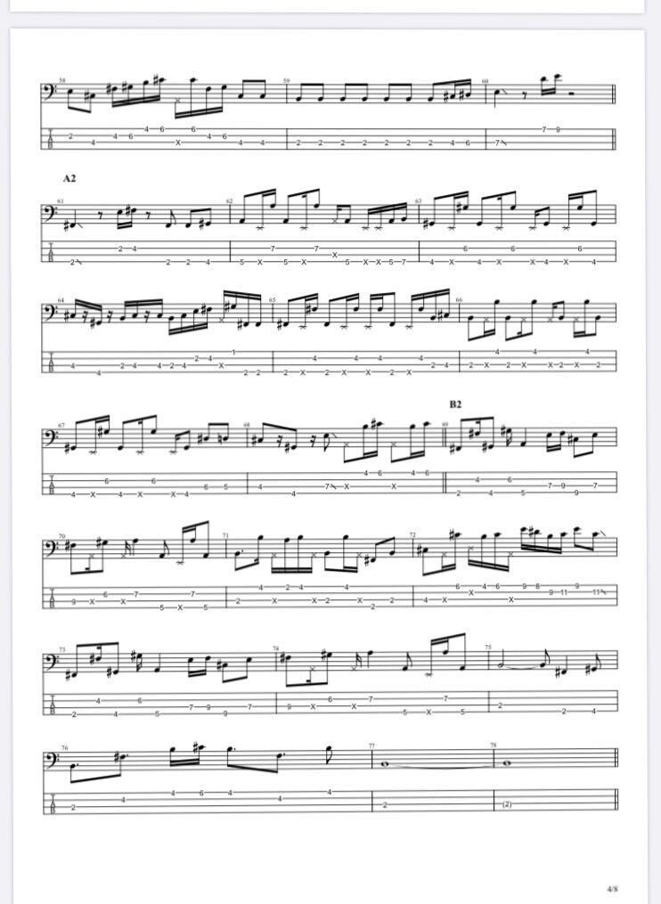 ギター、ドラム、ベースの楽譜を音源付きで作成します 演奏したい曲があるけど耳コピが苦手。そんなあなたへ イメージ1