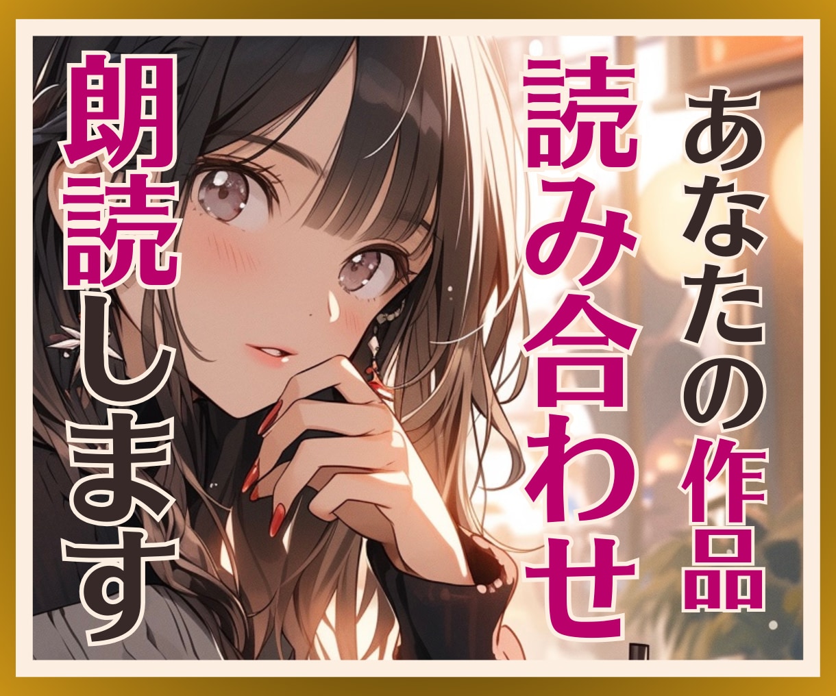 あなたが書いた作品を、ナレーターが電話で朗読します 【要DM】読み合わせもOK☘️創作意欲に火をつけます✨❤✨ イメージ1