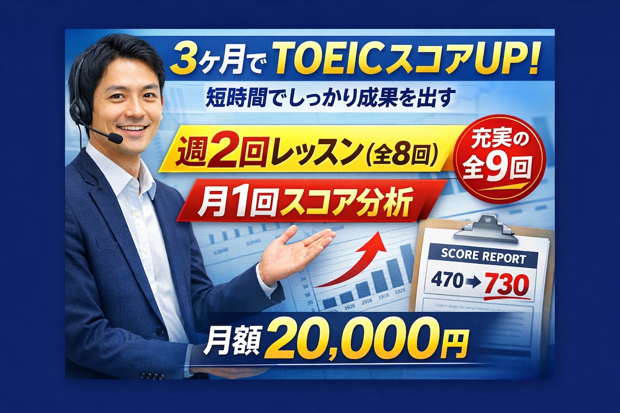 月2万：5回授業＋毎日フォローで目標を達成させます TOEIC470/600/730　講師と一緒だから継続できる イメージ6