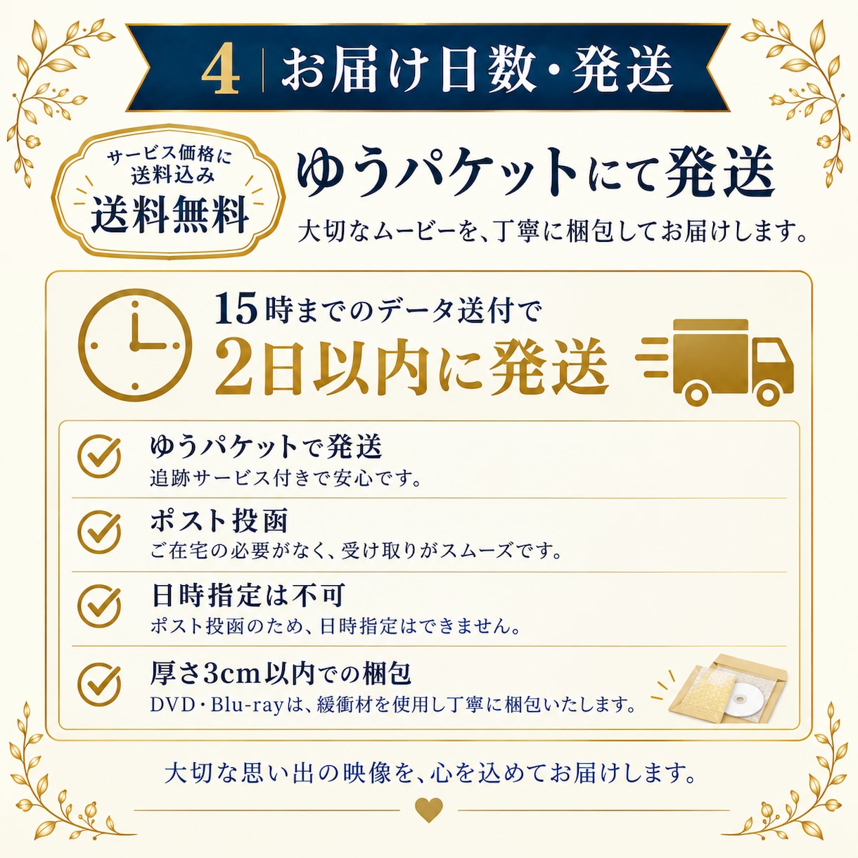 結婚式の動画をDVDに焼き付けます 【送料無料】式場の提出用DVDもお気軽にご相談ください イメージ5