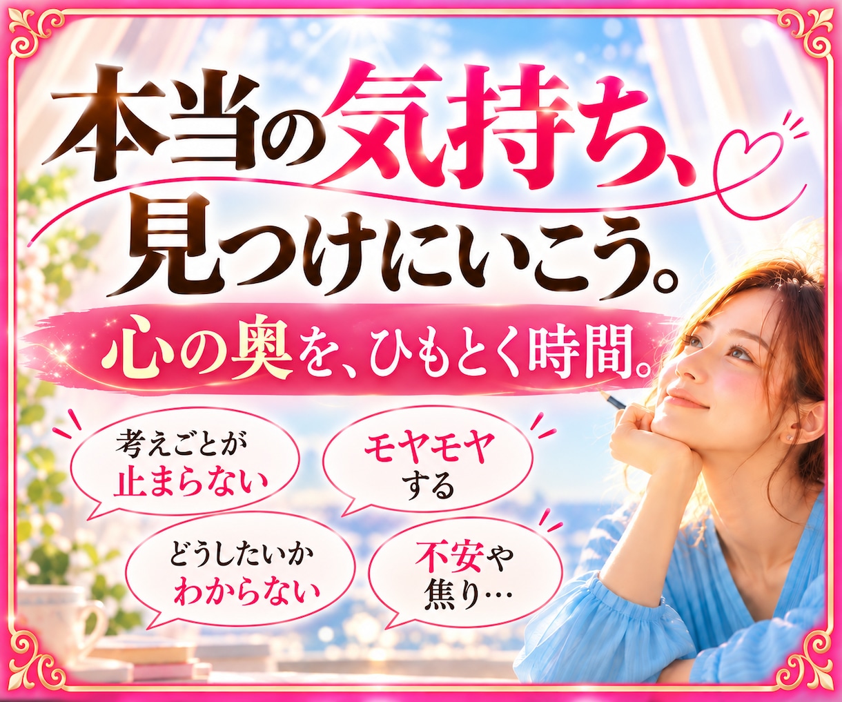 話して気づく"自分の本音"✨心の棚卸し、手伝います 本音を言葉にする練習♫ゆるく整える"わたし再発見" イメージ1