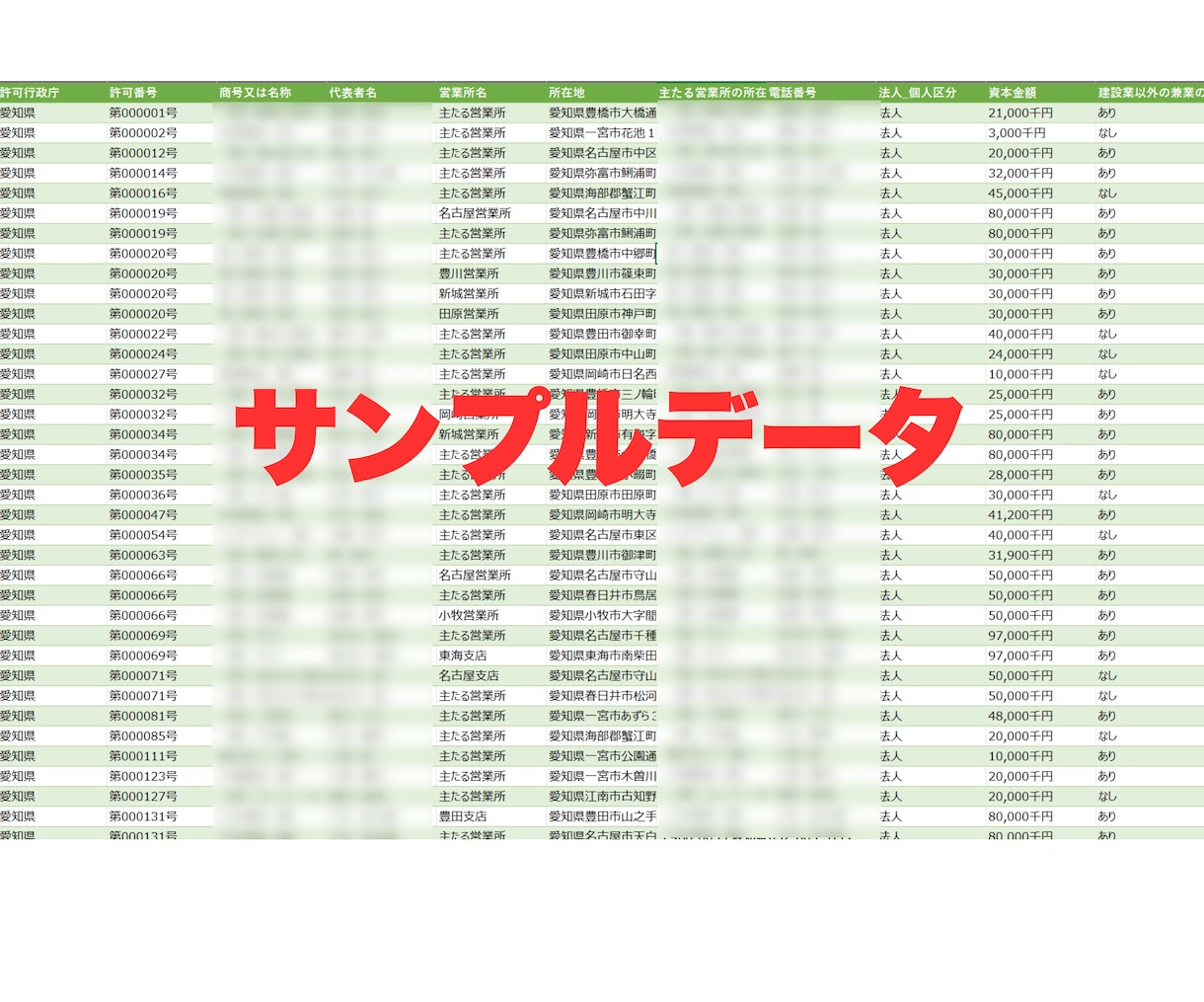 国交省データ✅建設業者の営業リストをご提供します 国土交通省建設業者検索システムから収集したリストです！ イメージ2