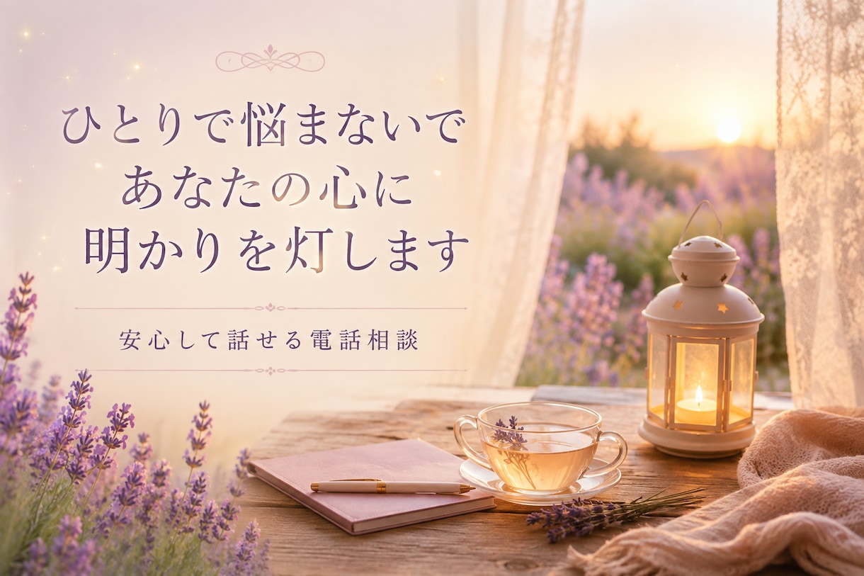 ひとりで悩まないで★あなたの心に明かりを灯します 人生いろいろありますね、でも、あなたはひとりじゃありません。 イメージ1