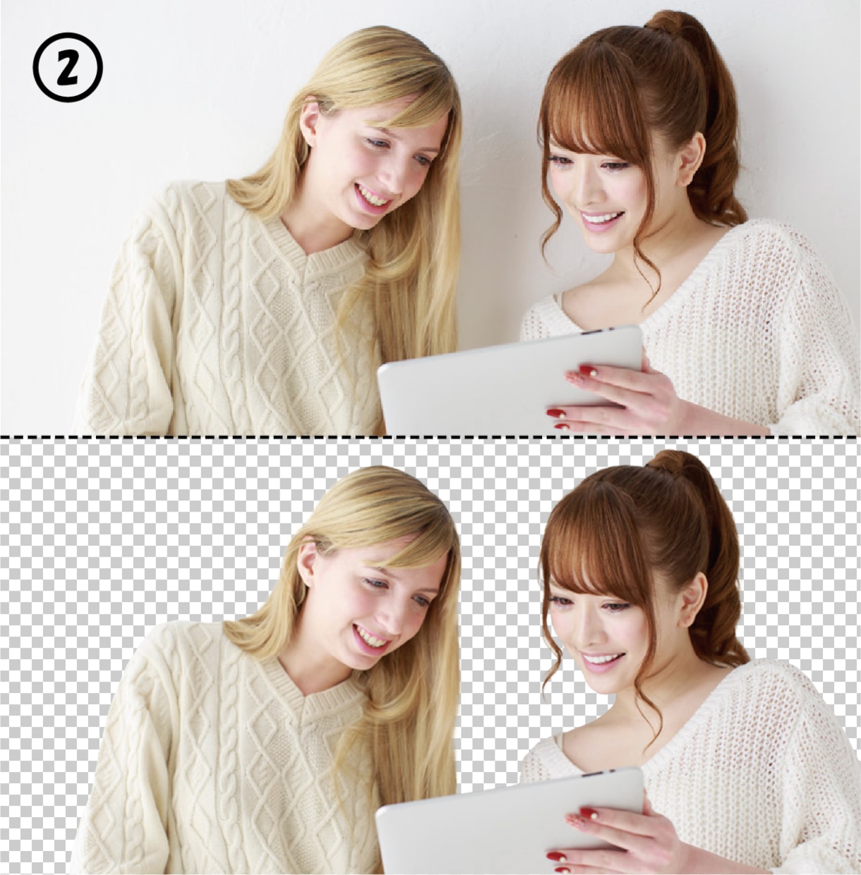 100円～♪人物画像の切取り・白抜き・透過致します 丁寧且つ美しい画像をスピーディーにお届けします！ イメージ3