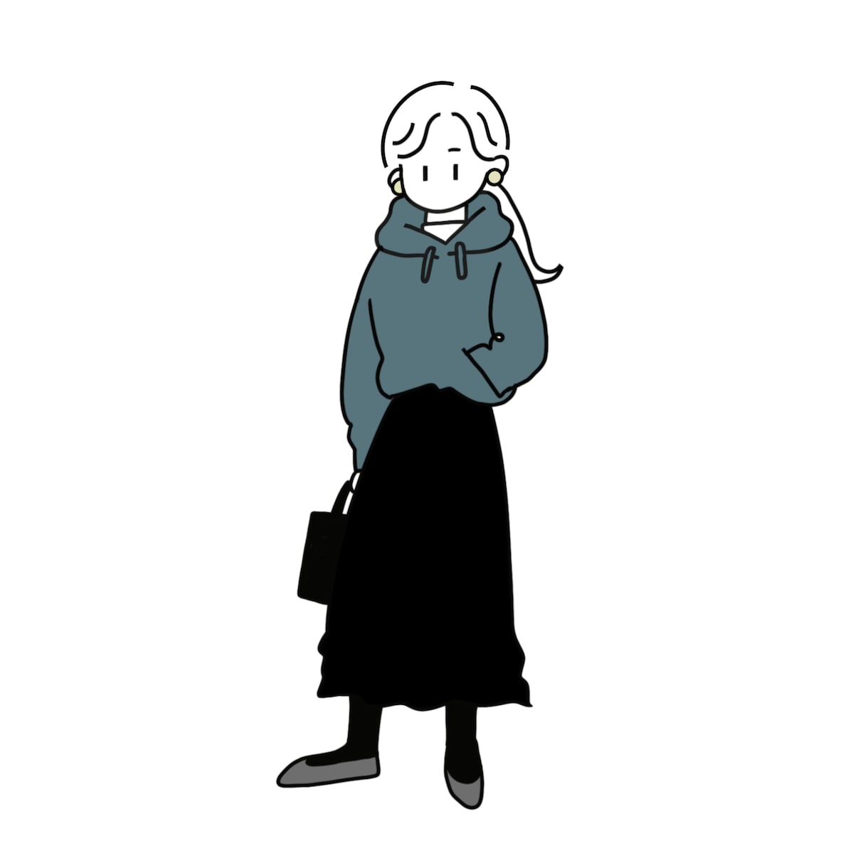 あなただけのお洒落なアイコン/イラスト描きます 服装、髪型の写真を元に描きます。顔隠し可です！ イメージ7
