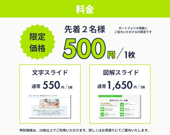 構成からお任せ！伝わるスライド資料を作成します 原稿・メモから、構成・図解まで対応します イメージ5