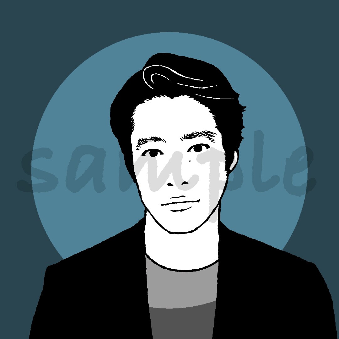 SNSアイコン用★男前・個性的アイコン描きます 印象に残るおしゃれなアイコン描きます！ イメージ7