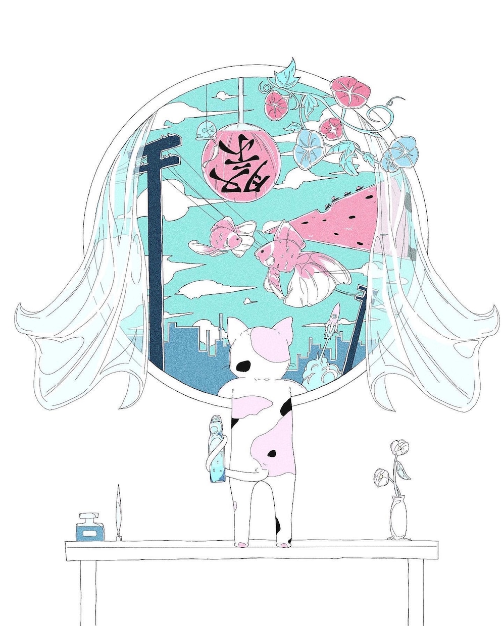 数字を取る！！透明感、爽やかなイラストつくります 青く透き通るようなイラストで流行りを掴みましょう！ イメージ7