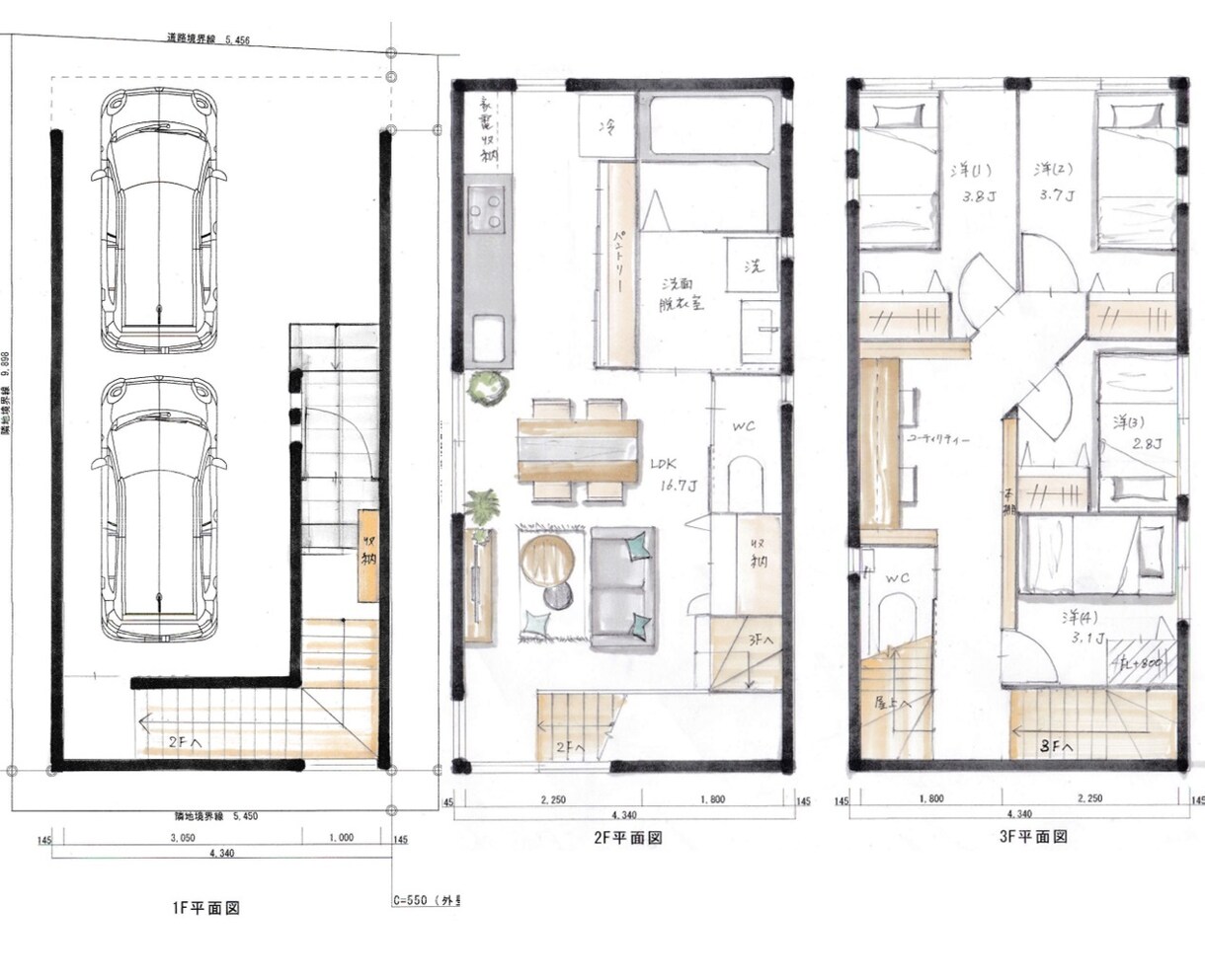 土地購入前等に参考平面プラン作成します どの程度の規模感で建築可能か、簡易プラン作成を行います！ イメージ4