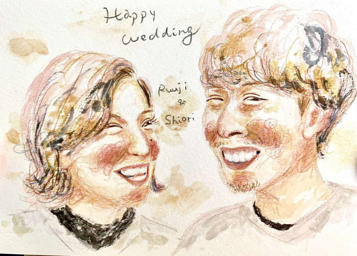 プレゼントや記念日に心温まる似顔絵描きます 笑顔から滲み出る温かさを絵で表現します！ イメージ3