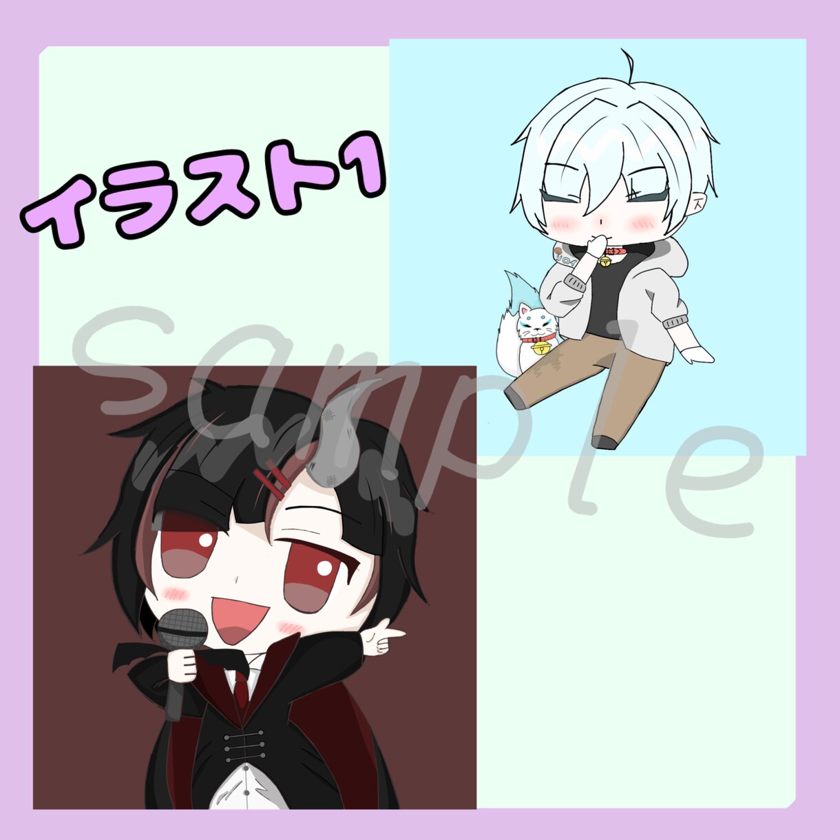 かわいいミニキャライラストお描きします SNSアイコン・ヘッダー・サムネイルなど！ イメージ4