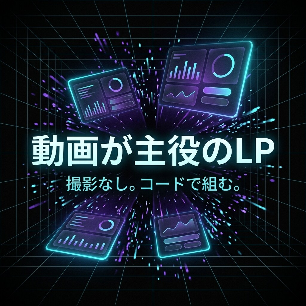 動画が主役のランディングページを制作します 撮影なし。動くUIで「使い心地」を見せるLP イメージ1