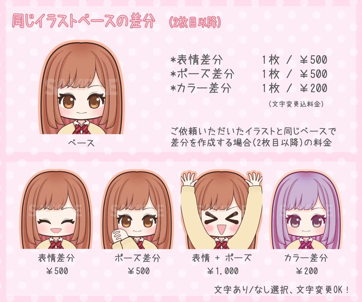 Twitch・YouTube配信スタンプ制作します １点からご依頼OK！お値打ちな差分あり！ イメージ3