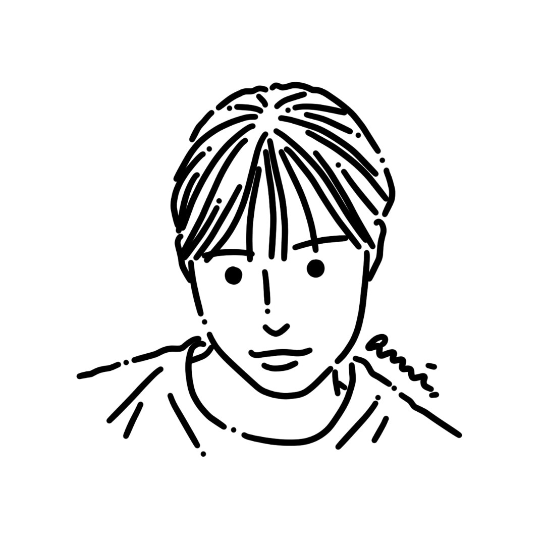 目が点のお洒落な似顔絵線画アイコンイラスト描きます 線の色、背景色は、ご自由に指定できます^^ イメージ9