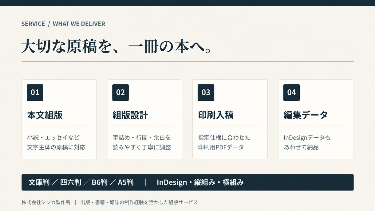 小説・エッセイの本文をInDesignで組版します 出版・広告25年の技術で読みやすい書籍の本文に イメージ3