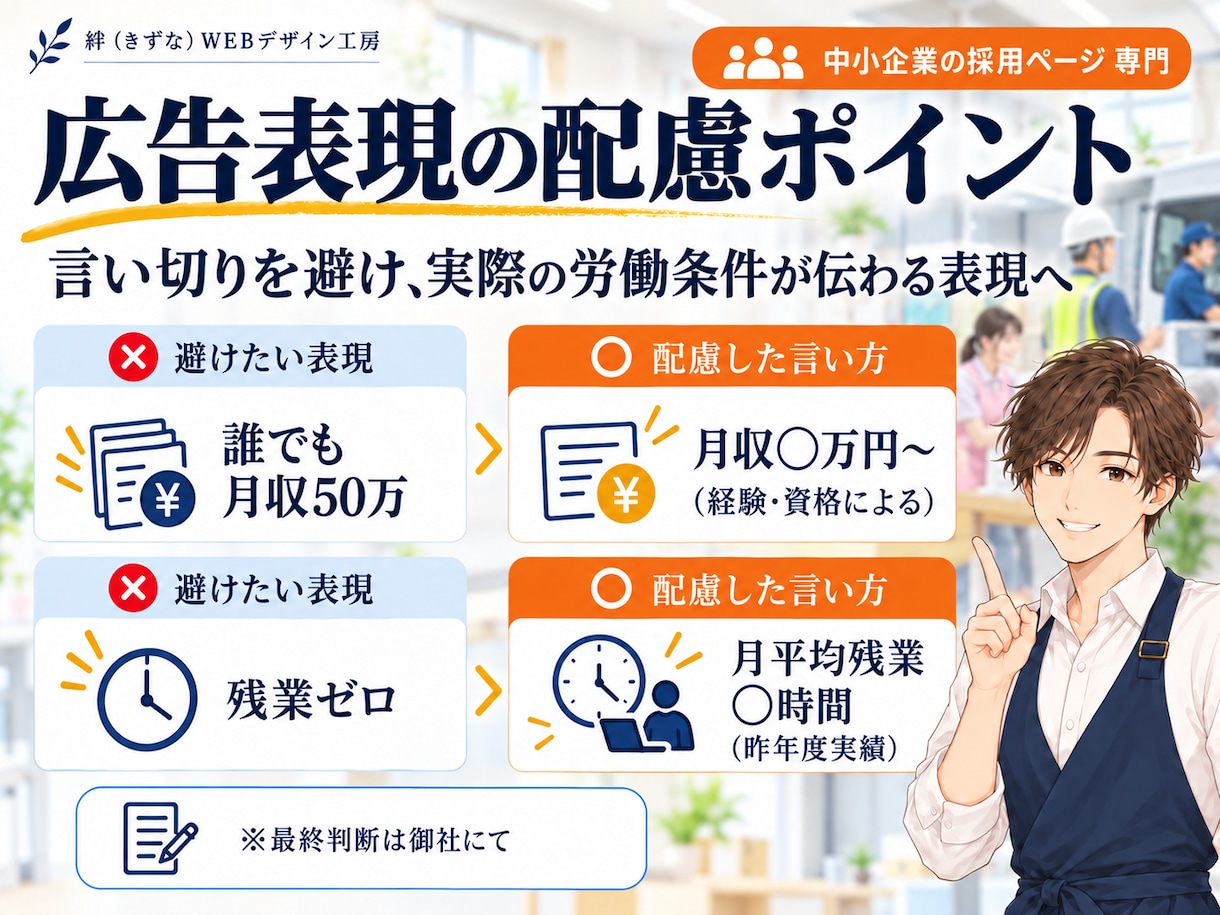 介護・建設・運送の採用LP｜応募ページを作ります 求人票では伝わらない職場の魅力を1ページに｜原稿ゼロOK イメージ6