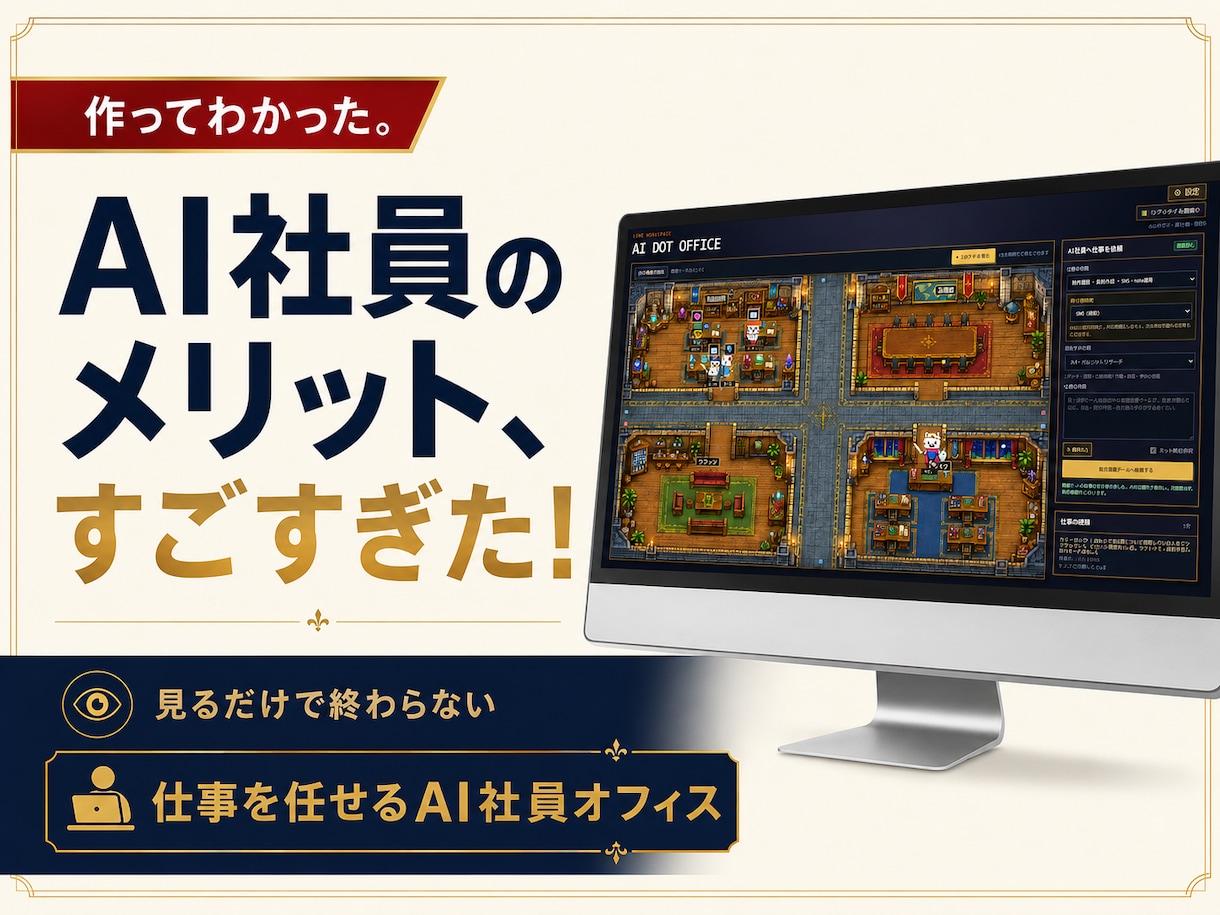 あなた専用の“話題になるAI社員オフィス”作ります 見せた瞬間、会話が動く。AI活用が伝わる会社の動く名刺 イメージ1
