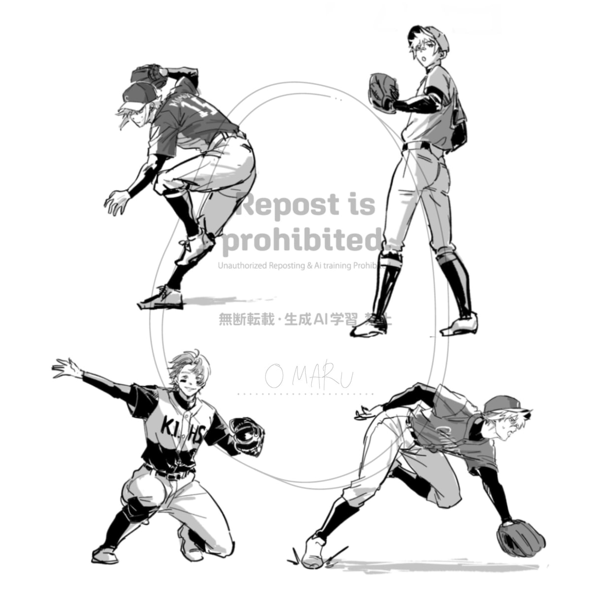 スポーツ姿描きます スポーツの夏が来た！もしも推しが選手だったら？ イメージ1