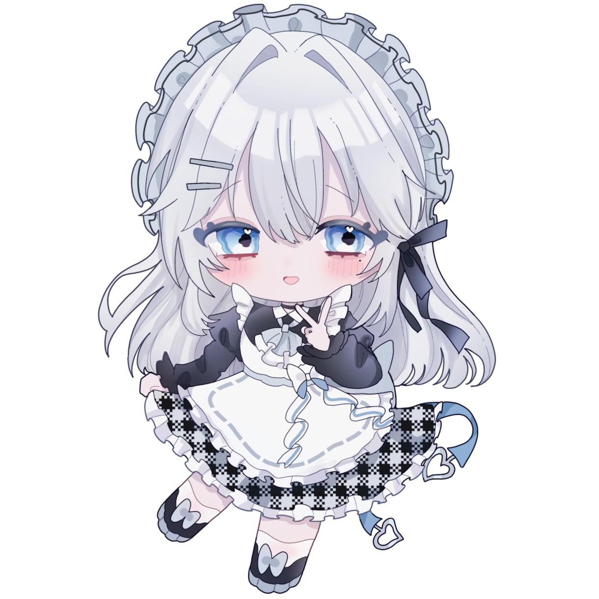 2500円でフリフリメイド服デフォルメ描きます お姿からどびきり可愛い衣装をデザイン♡ イメージ3