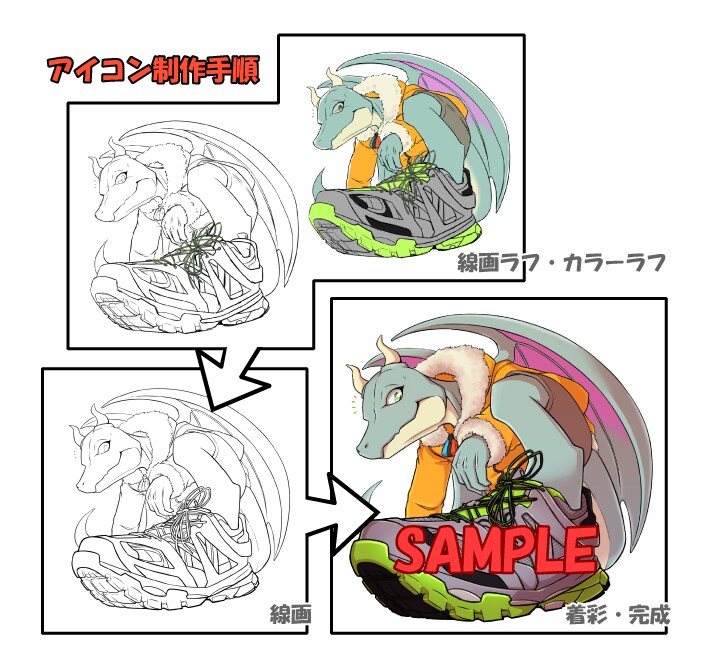 ロボなど等身高い全身ありのアイコンも描きます SNSのアイコンなど個性を出したい方へ イメージ2