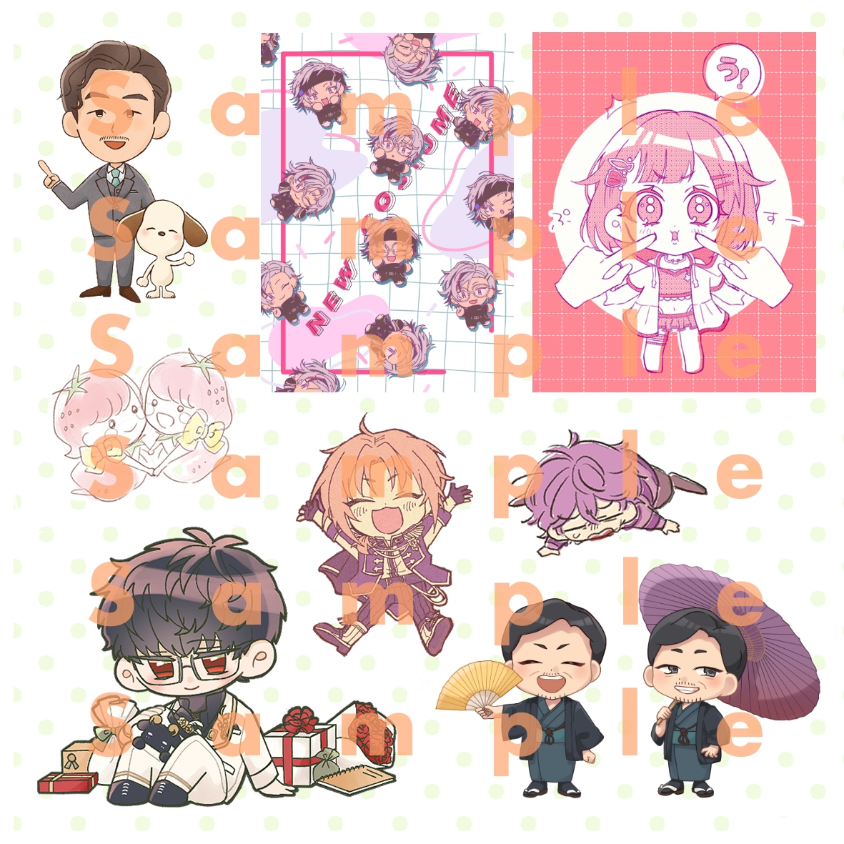 親しみやすい！可愛いミニキャラ描きます 絵柄や頭身選べます◎アイコンなどにいかがですか？ イメージ5