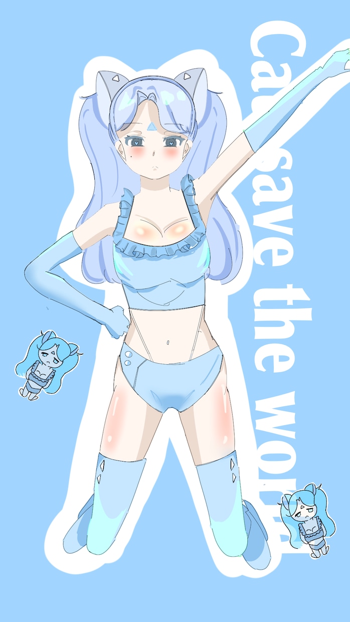 歌ってみたのイラストやアイコン、ポスター描きます 異色肌の女の子が得意です背景もこだわります！ イメージ2