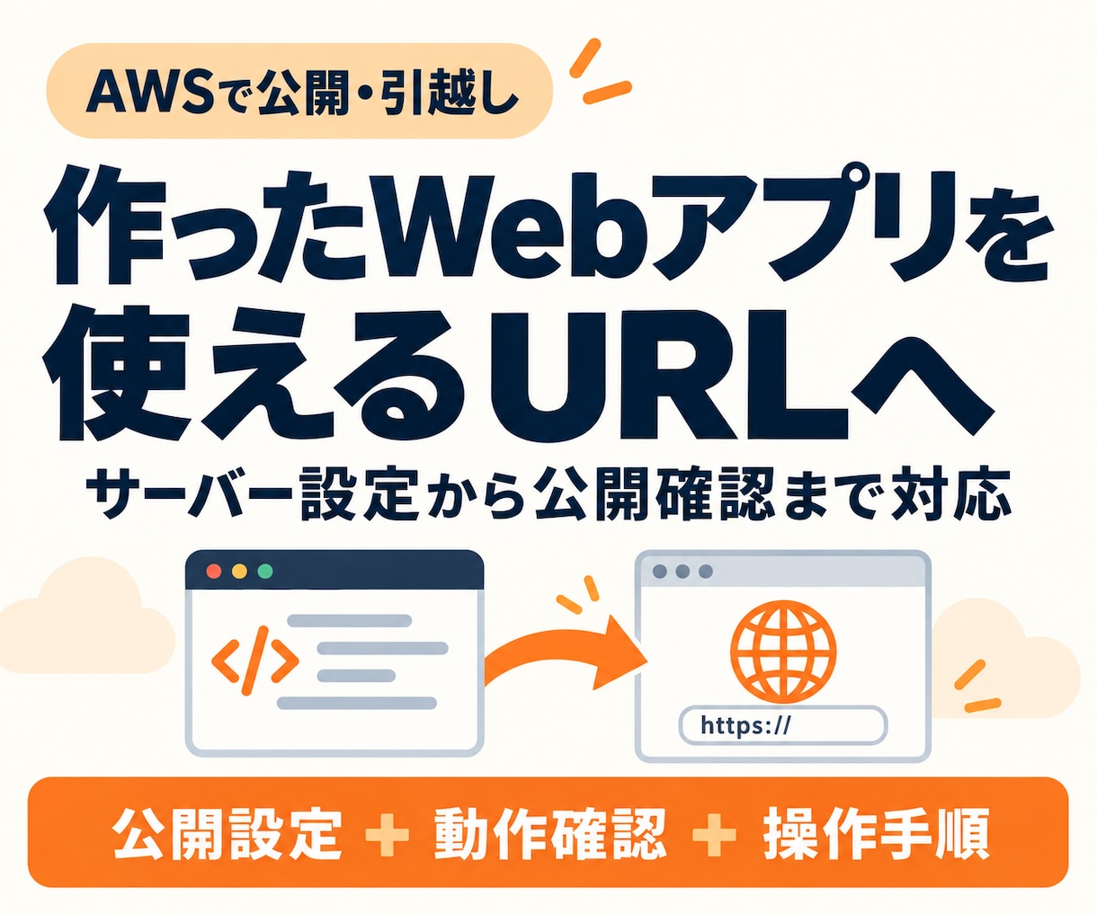 WebアプリをAWSで公開・引越しします サーバー設定から公開確認まで。公開後の操作手順もお渡しします イメージ1