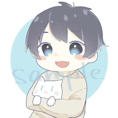 最短半日！SNS用のアイコンを描きます プレ出品(残り5枠)ゆるめ可愛いデフォルメアイコンです イメージ3