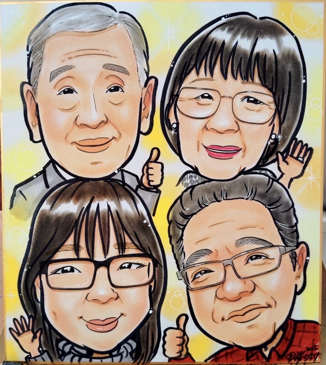 大好評！プロの似顔絵師が宝物になる似顔絵描きます 似てる！可愛い！一目で笑顔になれる明るい手描き似顔絵♡ イメージ2