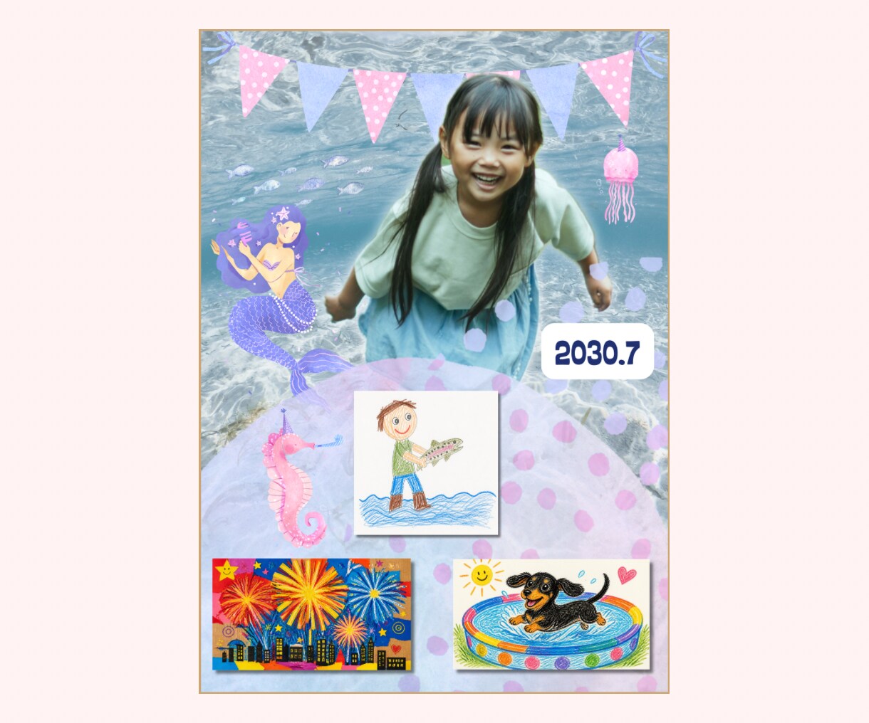 Canvaで “お子さんの制作集画像” 作ります 増えていく保育園等の思い出の制作を世界にひとつの画像にします イメージ4