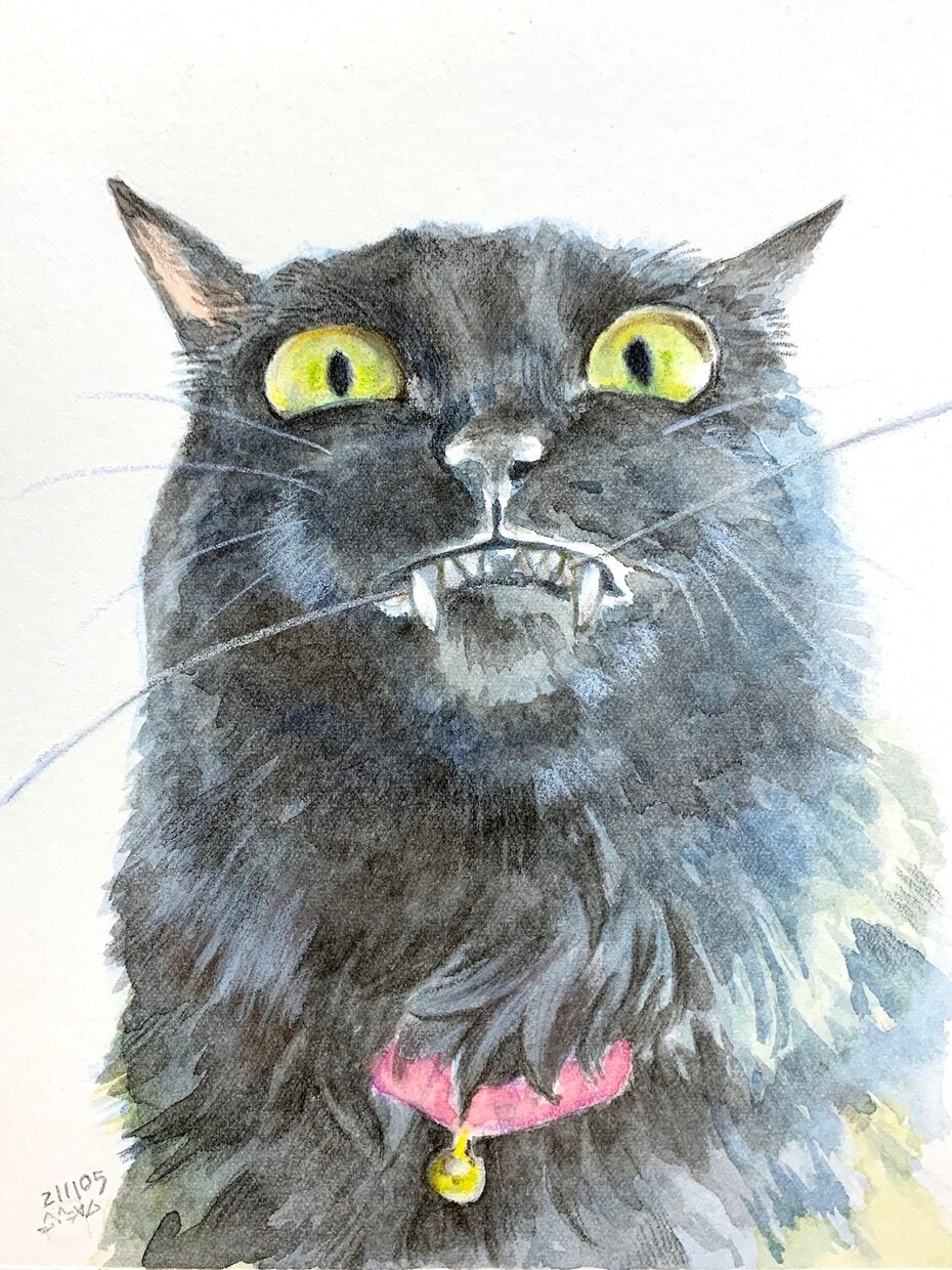 ふんわりかわいいペットの似顔絵描きます ★やわらかな色合いの水彩色鉛筆画 イメージ9
