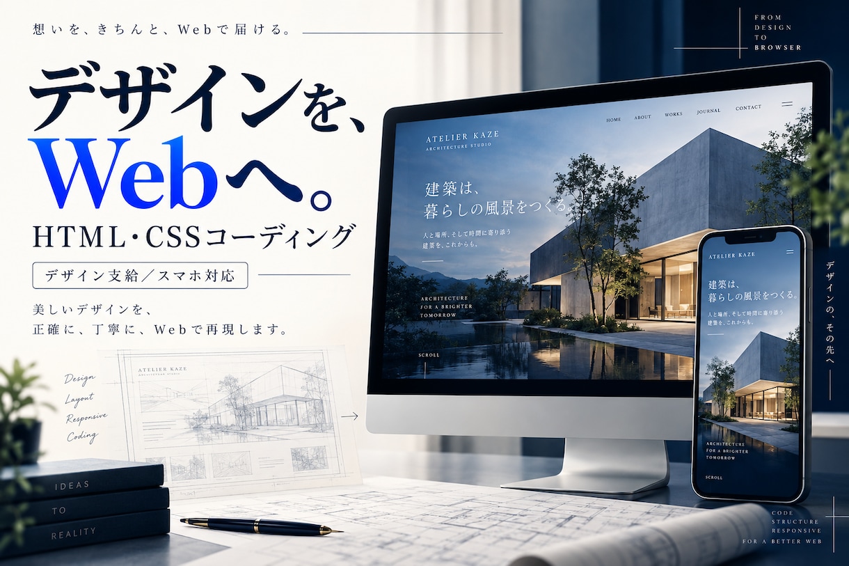 支給デザインを丁寧にコーディングします デザイナー・制作会社様へ。スマホ対応まで丁寧に実装 イメージ1