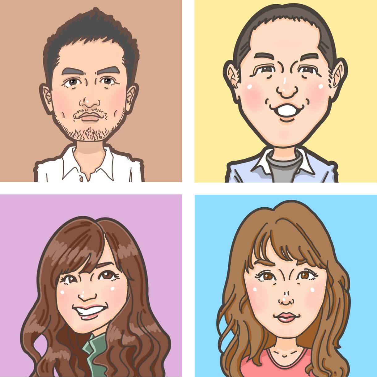柔らかいタッチの似顔絵を描きます 。アイコンや名刺に使って自分をアピール！ イメージ3