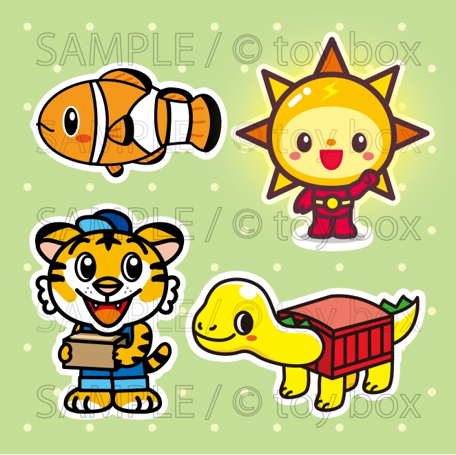 商用可☆ゆるかわポップなキャラクター作成致します マスコットキャラクターならおまかせ！！ イメージ3