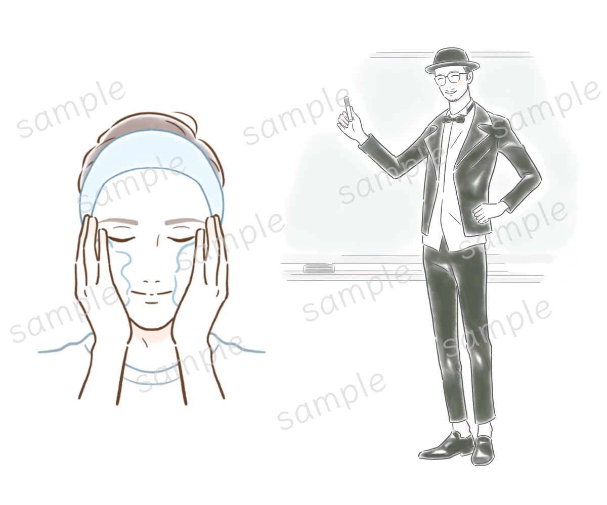 やさしい美容イラスト・ファッションイラスト描きます 商用OK！医療・スポーツも◎HPやチラシを美しく彩ります イメージ7