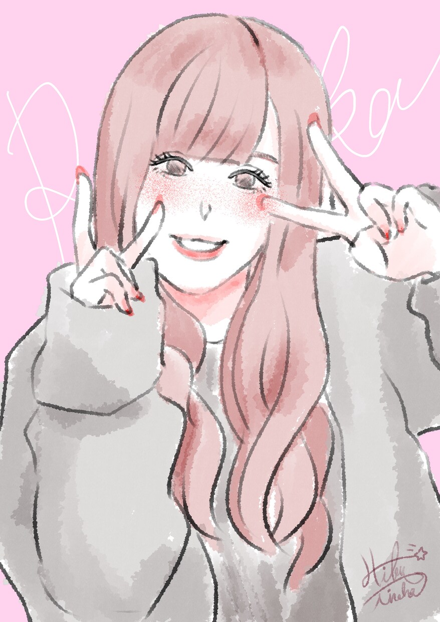ふんわりな水彩風の絵柄で似顔絵イラスト描きます アイコン・サプライズ・結婚式・ウェルカムボード・ファッション イメージ3