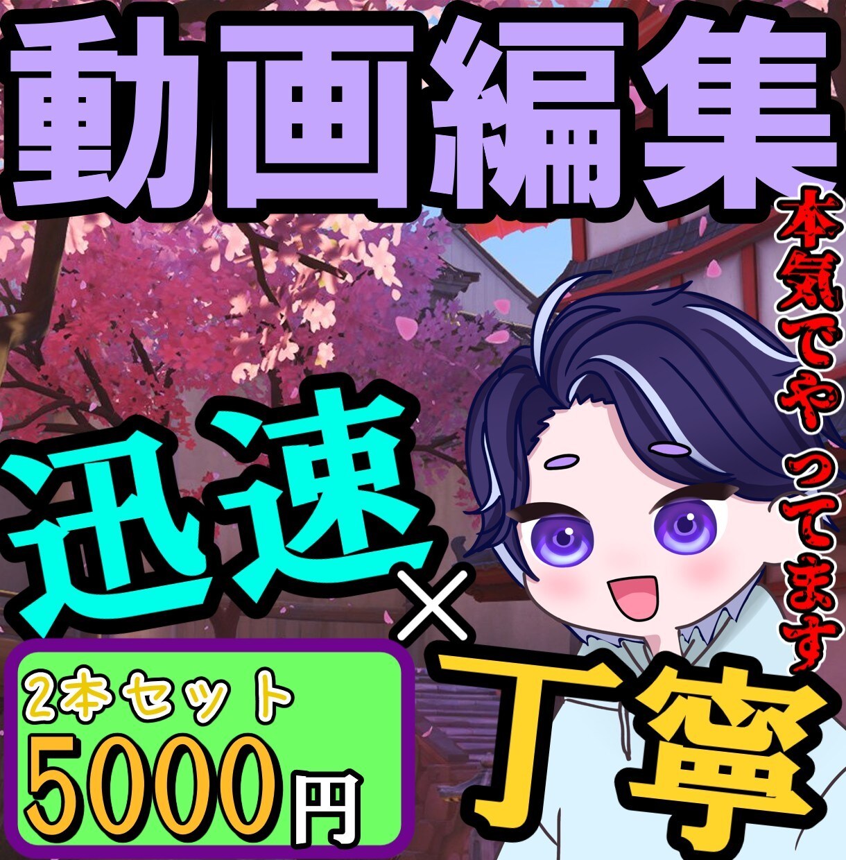 短尺動画を「二本セット」で迅速に編集します 短尺動画の編集を承ります。最長48時間以内に納品いたします。 イメージ1