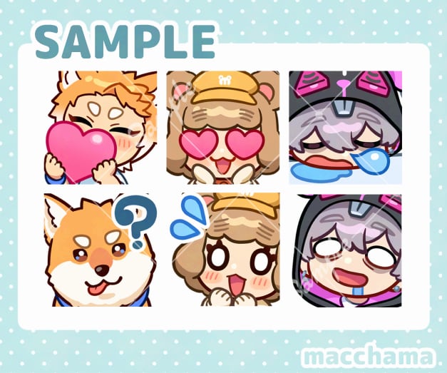配信用スタンプ制作いたします Twitch、YouTubeなどスタンプ用イラスト承ります！ イメージ3