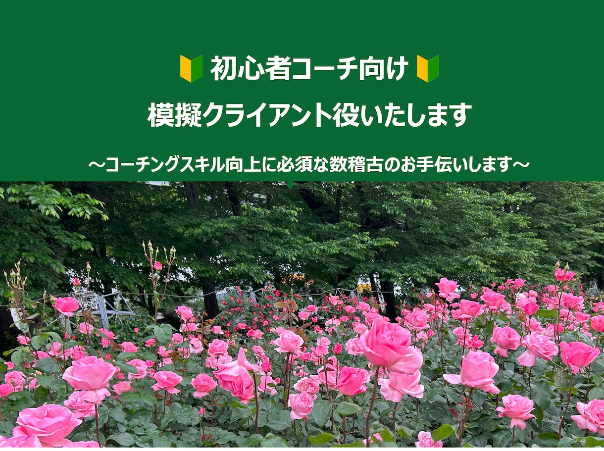 初心者コーチ向け模擬クライアント役いたします コーチングスキル向上に必須な数稽古のお手伝いします イメージ1